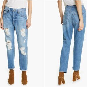 FRAME Heritage Original Ripped High Waist Ankle Jeans Sz 24